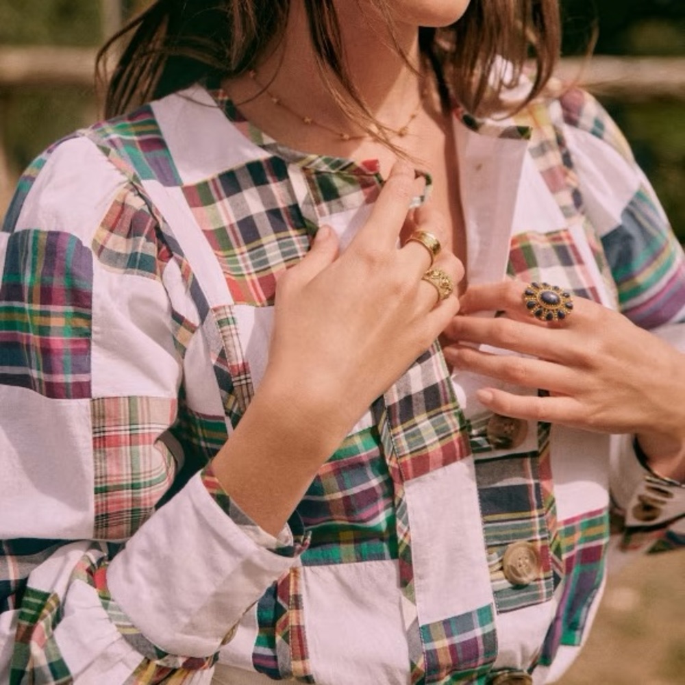 [NWOT] Sezane Patchwork Bruna Shirt